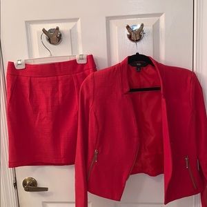 Mossimo Orange Suit Jacket and Skirt